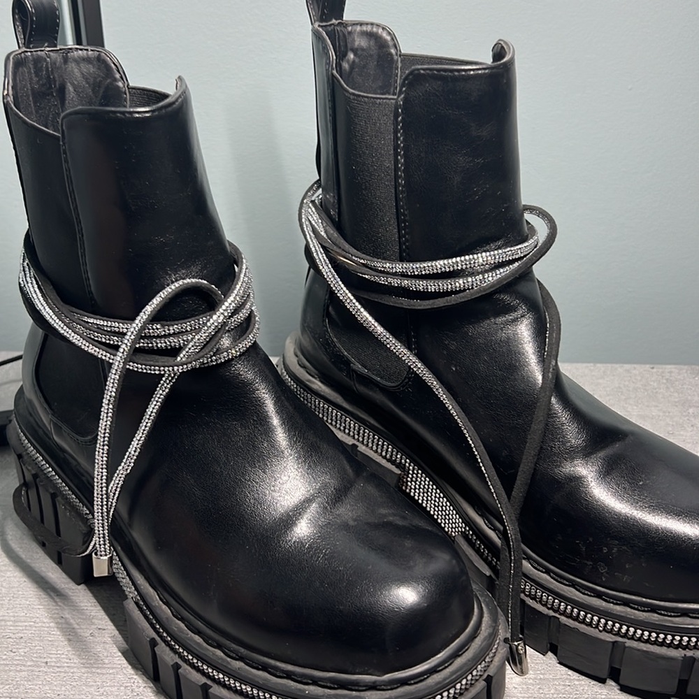 Azalea Wang Chelsea Rhinestone Boots